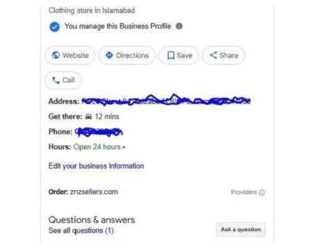 profile and updates for Google My Business profile