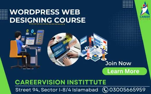 Training banner image Wordpress Web Designing course in Islamabad rawalpindi pakistan.